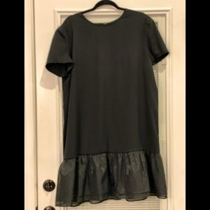 Who What Wear Black Drew with wide ruffle